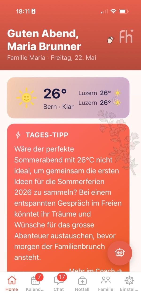 FamilyHub Home Dashboard
